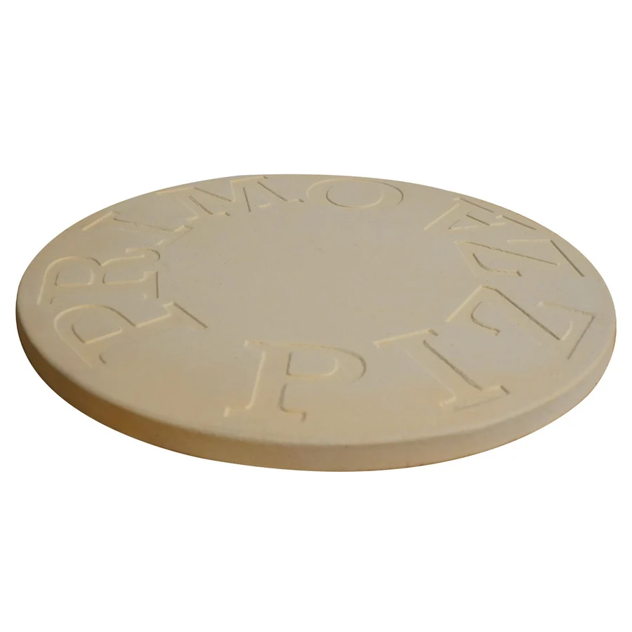Primo Baking Stone, Natural Finish Ceramic (16-Inch) For XXL, XL, Lg, Round (Deflector) · PG00348