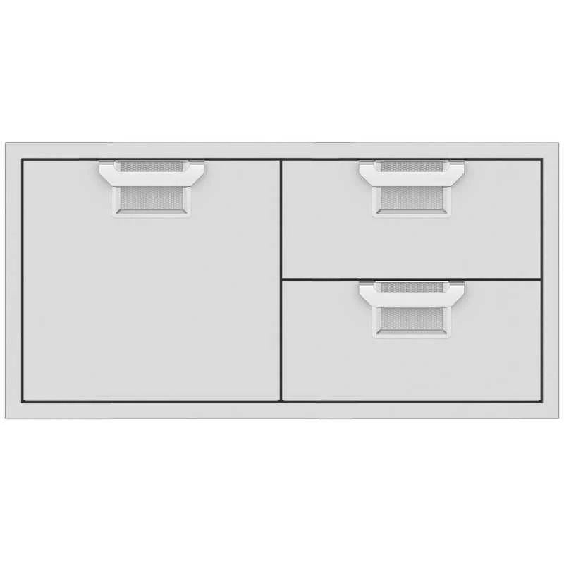 Aspire Double Drawer And Storage Door Combination, 42 In