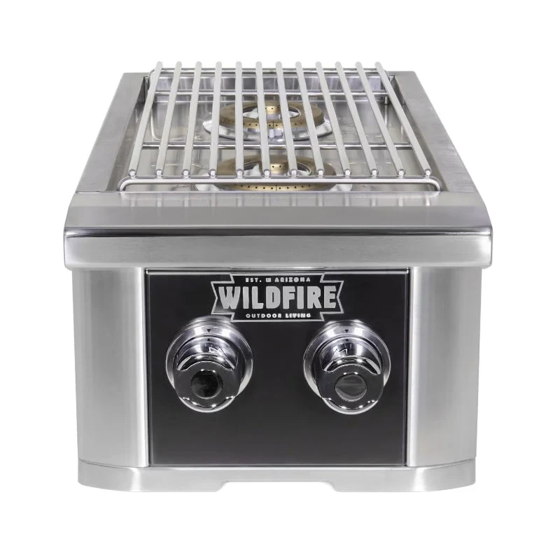 Ranch Pro Double Side Burner 304 Black SS Propane