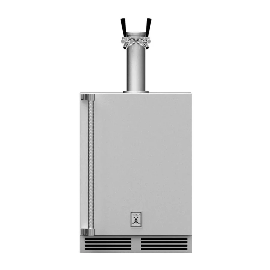 Outdoor Double Faucet Beer Dispenser, Solid Door, With Lock, Left Hinged, 24 In
